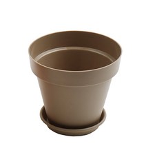 갑조네 아트화분 플라스틱 원형 화분 인테리어 공기정화식물, 아트화분 1호(모카)