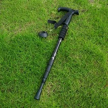 스키 폴대 초경량 워킹 스틱 조정 가능한 하이킹 alpenstock 탄소 섬유 슈팅 등산 캠핑 트레킹 폴, 검은색