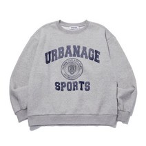 어반에이지 스포츠 로고 맨투맨 스웨트 셔츠 그레이 스웨트셔츠