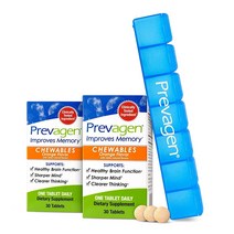 Prevagen 기억력 향상 - 일반 강도 10mg 츄어블 30개 | 오렌지-2팩 | 아포아에코린 및 비타민 D 포함 | 뇌 건강을 위한 뇌 보충제 건강한 뇌 기능과 선명도 지