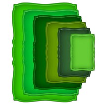 Spellbinders S5-006 Nestabilities 6피스 동심 다이 템플릿 곡선형 직사각형