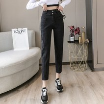 배기 청바지 145 키 작은 사람 코디 교 숏 여성의류 150CM 봄옷 8부 카고 2274433959