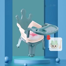 아기점보의자 식당 체어 휴대용부스터의자 유아이유식식탁 등받이시트 스, 왕관의자-네이비+밀짚볼세트-아침햇살그린