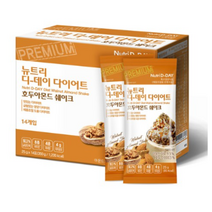 뉴트리디데이 다이어트 호두아몬드 쉐이크, 7개, 25g x 14포