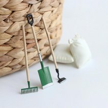 실물 축소 미니 농기구 3종 세트 미니어쳐 데코레이션 아기자기한소품 아파트거실인테리어 책상