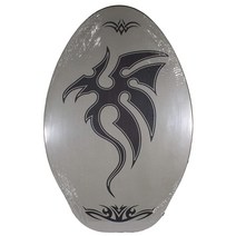 Sunspecs 미끄럼 방지 그립이 있는 고무 탑 목재 스킴보드 (왁스 필요 없음!) (블루 드래곤 포함 76.2cm(30인치)) 188604, Gray