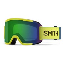 Smith Optics Squad 유니 스노우 겨울 고글 스노클 아카이브 크로마팝 에브리데이 그린 미러, ChromaPop Everyday Green Mirro, 네온 옐로우