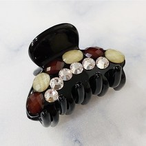 SUNNYDAY 미니 큐빅 반달 헤어집게핀 앞머리 반머리 성인 여성 헤어핀 머리핀 호마이카 크리스탈 파츠 데일리 헤아 악세사리 아이템 삔 QQ1