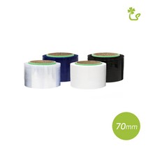 (미니 핸드랩전선랩 70mm) 잘풀리는 공업용랩 스트레치필름, 70mm - 1개, 슬리터 청색 25T-200M