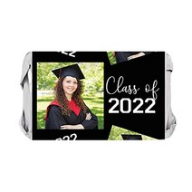 Graduation Custom Photo Image Mini Candy Bar Wrappers - Class of 2022 - 45 Stickers, 1