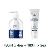 프리미엄 손소독제 겔 480ml x 4개 + 180ml x 2개, 없음