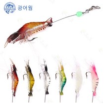 소프트베이트 플라스틱 시뮬레이션 부드러운 새우 루야 미끼 대외 무역 빛나는 부드러운 새우 잔디 새우 루야 부드러운 미끼, 5#（빛나는）, 개별 제품 사양：8CM-5.5G