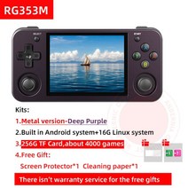레트로 게임기 오락실 휴대용 ANBERNIC RG353M 메탈 3.5 인치 IPS 터치 스크린 게임 플레이어 640x480 내장 홀 조이스틱 안드로이드 11 64 비트 리눅스 시스, CHINA _Deep Purple 272G | Mac