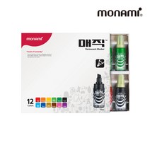 모나미 병매직 유성마카 4.0~8.0mm, 병매직_12색세트