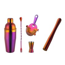 칵테일쉐이커 칵테일도구 750ml 스테인레스 스틸 칵테일 셰이커 세트 아이스 크러싱 필터 측정 컵 마티니, 23 No.3-A-5PCS