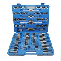 탭 다이스 세트 탑핸들 핸드 탭핑기 나사 볼트 나사탭 가공 나사산 답부 110피스, 110개 세트, 홀더 110개 세트