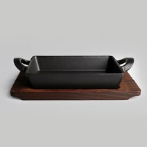 무쇠 직사각 주물팬 콘치즈 철판, 대 20cm