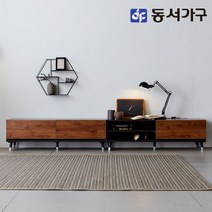 동서가구 소이 벤 2400 선반형 거실장 YNR016, 로즈월넛