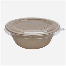 서비스팩용기 48온스 원형볼 펄프용기+뚜껑 300세트 1400ml [면 덮밥 샐러드 포장용기 배달용기], 용기+뚜껑(300세트)