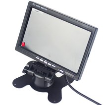 헤드레스트 뒷자석 모니터 7인치 컬러 TFT LCD DC 12V 자동차 모니터 후면보기 머리 받침 디스플레이 DVD V, 한개옵션0