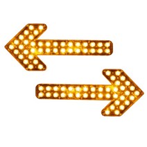 도로 작업 차량 비상등 안전 입간판 지시등 LED 화살표 후방, 17.35cm24V투명단일투명갓