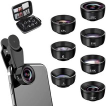 카메라렌즈 호환 mm+아랑 캐논 50mm1.8 24-70 rf 24-105 100mm 매크로 렌즈 카메라 폰 렌즈 4K HD 슈퍼 매, 01 5-in-1 Lens Kit