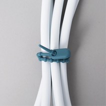 컴퓨터 본체뒤 꼬인선 깔끔 케이블타이홀더 홈오피스 충전기선정리 PC방 책상, 아이보리민트