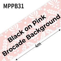 Tze231 tze131 라미네이트 리본 6/9/12/18/24mm 31 색 Brother Ptouch PT-H110 D600 710BT 라벨 메이커 테, 24 Pink Brocade_05 24mm