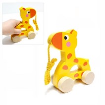 기는아기 걸음마친구 원목 기린 끄는장난감 조카선물 걷기연습 끈장난감 추천