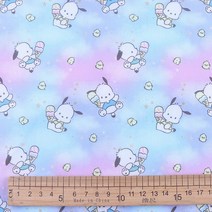 천원단 원단천 너비 145cm Sanrio Pochacco 일본 폴리 에스터 코튼 원단 바느질 옷 패치 워크 퀼트 DIY 재, 02 2_01 0.5yard (45X140cm)