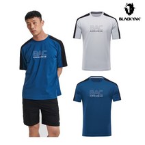 블랙야크 [ BLACK YAK ] 이월 특가!!! YAK-ICE원단 사용한 남여공용 여름 라운드 반팔 티셔츠!! BAC청화티셔츠S