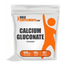 BulkSupplements Calcium Gluconate Powder 벌크서플리먼트 글루콘산 칼슘 분말 100g 2팩, 2개