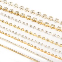 큐빅 체인줄, 2mm, 골드