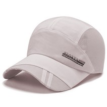 볼캡 메쉬 아웃도어 등산 낚시 모자, 라이트 그레이