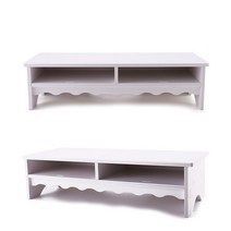 컴퓨터 키높이 860# 책상 수납 모니터 거치대 디스플레이 받침대 노트북 다소미얼 Z, 화이트 더블 레이스