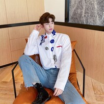 남자 시크릿 캐주얼 패턴 포인트 유니크 패션 남방 셔츠