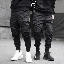 베씨 남성 스트랩 남자 스트릿 조거 팬츠 카고바지