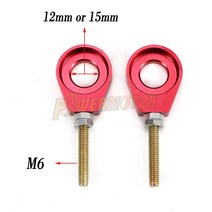 오토바이 체인 텐셔너 알루미늄 조절기 12mm 뒷바퀴 구멍 인듀로 모토크로스 범용 성능 부품 도매, 03 Green 15MM