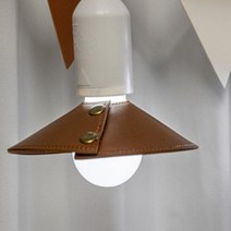 가죽 조명 커버 전등갓 조명등 커버 차박, 타입1_8cm-블랙