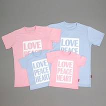 코코바닐라 반팔 러브피스하트 가족티