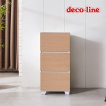 데코라인 코넬 퐁듀 3단 서랍장 DGN003C, 화이트