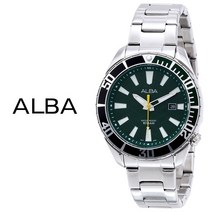 ALBA 알바 남성용 메탈시계 AG8K29X1