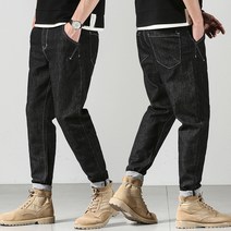 남친청바 봄 물 빠짐없는 데님 팬츠 워싱 슬림 배기