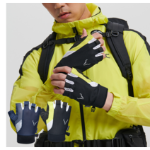 블랙야크 장갑 남성 여성 손가락 반장갑 등산 스포츠 사이클 충격흡수 스포츠하프글러브U, BLACK