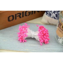 인조 꽃 더블 헤드 수술 진주 공예 케이크 장식 스크랩북 홈 웨딩 파티 300, 04 Deep pink