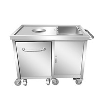 잔반처리대 급식용 이동식 카트 음식물 수거함 주방