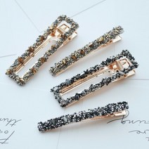 리본핑크 여신강림 문가영핀 [2종] 반짝 펄비즈 집게핀 사각