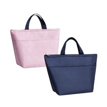 루루홈 옥스포드 미니 보냉 가방 쿨러백 2p, 핑크+네이비