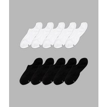 IL-O-GONG-CHIL [10PACK] 1507 모노 메쉬 히든 삭스 _ 스노우 화이트/블랙 (페이크 삭스) MONO MESH HIDDEN SOCKS SNOW WHITE/BLA