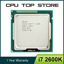 I77700 인텔코어 i7 2600K 3.4GHz SR00C 쿼드코어 LGA 1155 CPU 프로세서, 한개옵션0